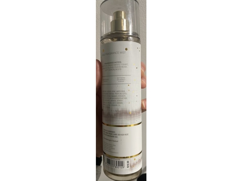 Bath & Body Works Fine Fragrance Mist, White T-Shirt, 8 fl oz/236 mL