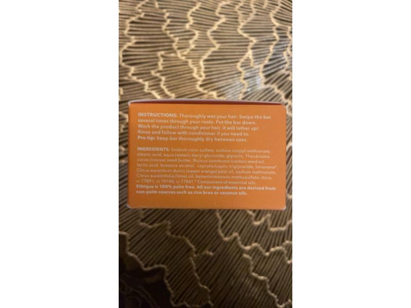 Ethique St Clements Shampoo Bar for Oily Hair, 3.88 oz / 110 g