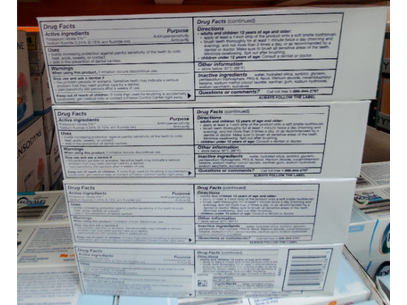 Sensodyne Toothpaste For Sensitive Teeth And Cavity Prevention, Extra Whitening, Pack Of 4