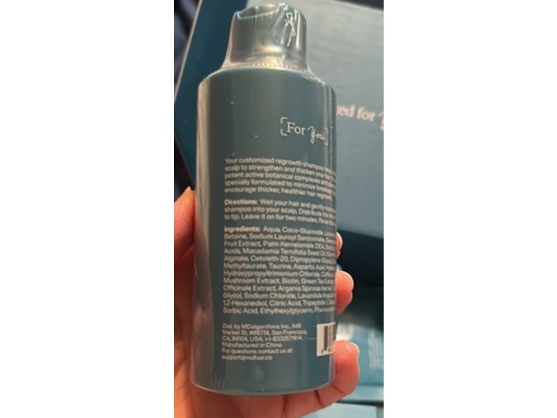 MD Hair Customized Shampoo, Regrowth, 5.0 oz/150 mL