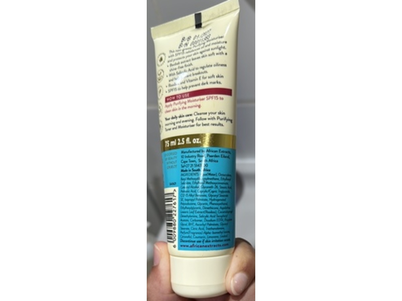 African Extracts Rooibos Purifying Triple Action Moisturizer, SPF 15, 2.5 fl oz/75 mL