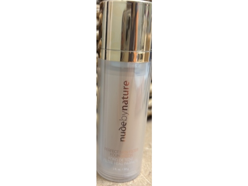 Nude By Nature Perfect Skin Filter Foundation, C1 Porcelain, 1 fl oz/30 g