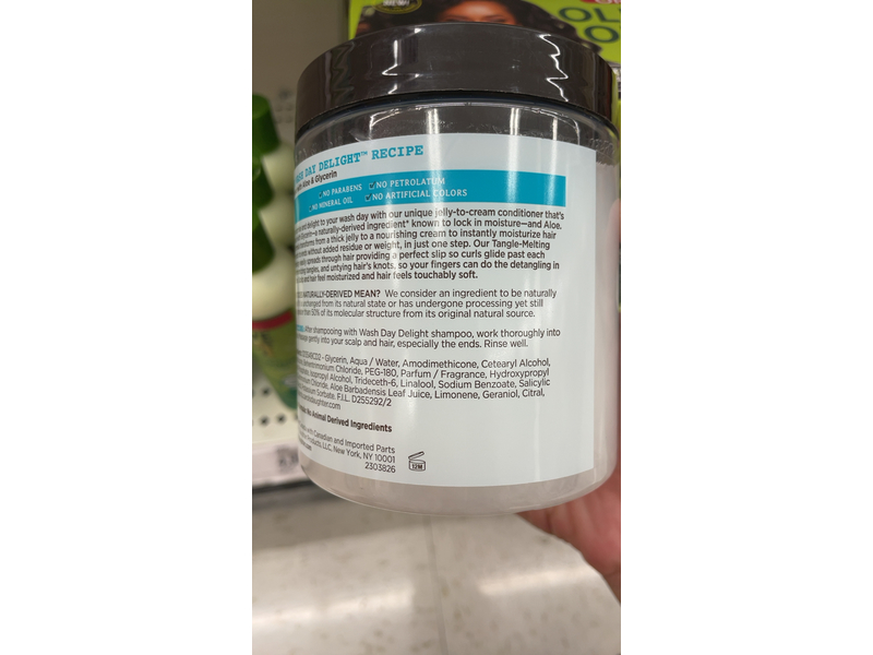 Carol's Daughter Wash Day Delight Cream Detangler Jelly-To-Cream Conditioner, Aloe & Glycerin, 20.0 oz/567 g