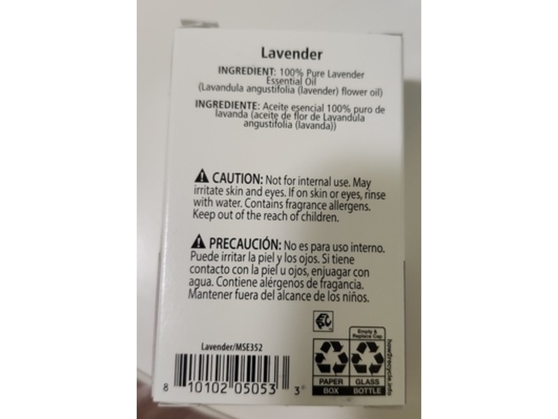 Mainstays 100% Pure Essential Oil, Lavender, 0.5 fl oz/15 mL