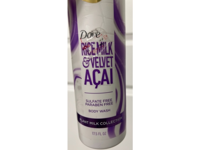 Dove Body Wash, Rice Milk & Velvet Acai, 17.5 fl oz