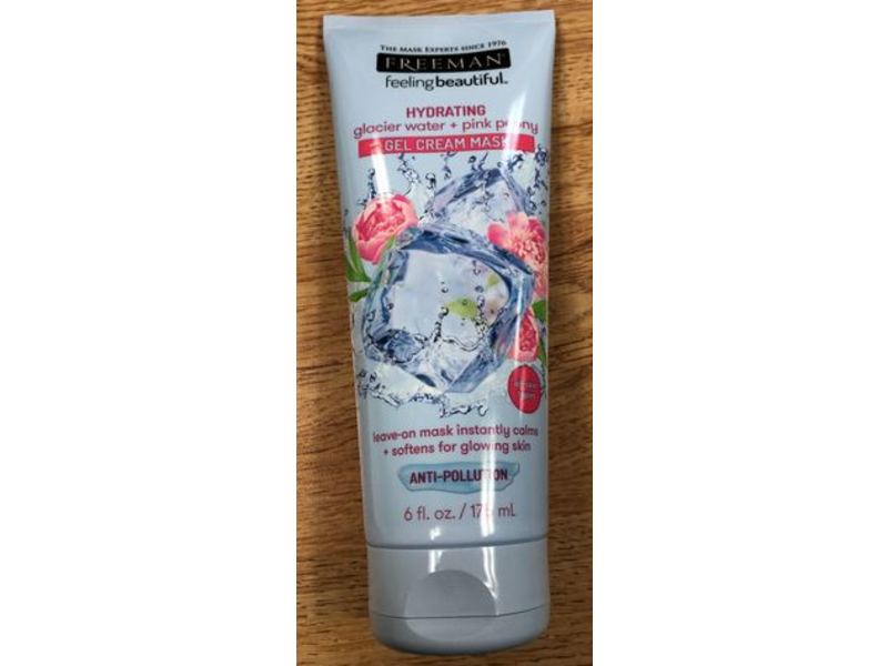 Freeman Feeling Beautiful Hydrating Gel Cream Mask, Glacier Water + Pink Peony, 6 fl oz/175 ml