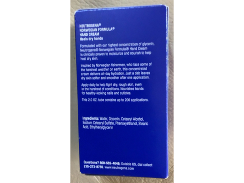 Neutrogena Norwegian Formula Hand Cream, Glycerin - Rich, 2.0 oz/56 g, Pack Of 6