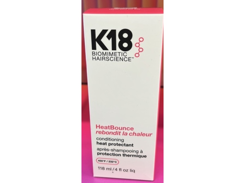 K18 HeatBounce Conditioning Heat Protectant, 4 fl oz/118 mL