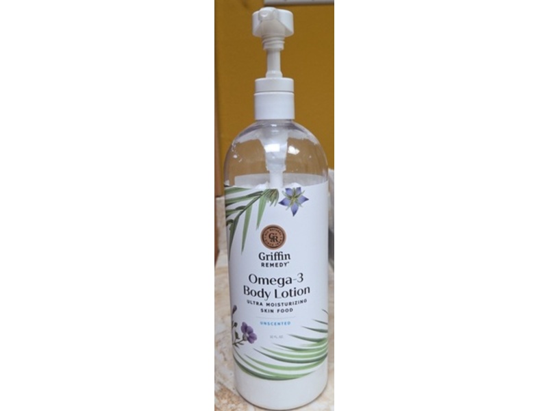 Griffin Remedy Omega-3 Body Lotion, Unscented, 32 fl oz