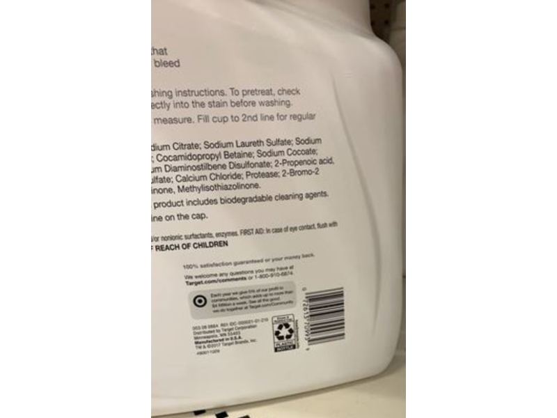 Up & Up Liquid Laundry Detergent, Free & Clear, 96 Loads, 150 fl oz/4.43 L