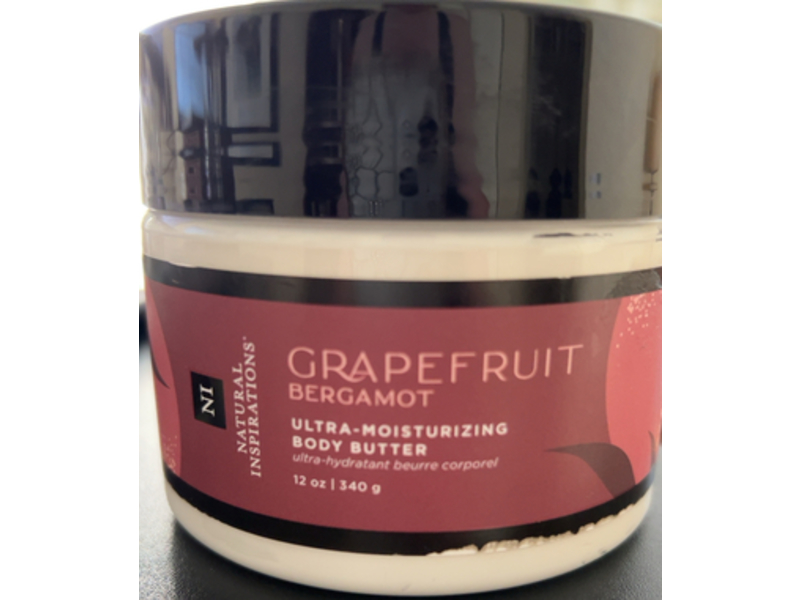 Natural Inspirations Ultra Moisturizing Body Butter, Grapefruit Bergamot, 12 oz/340 g