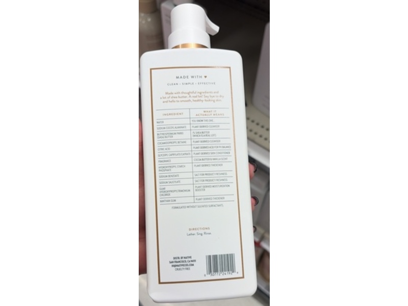 Native Deep Rich Moisturizing Body Wash, Cocoa Butter & Vanilla, 22 fl oz/650 mL