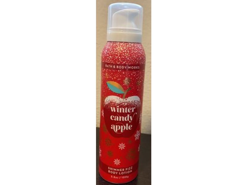 Bath & Body Works Shimmer Fizz Body Lotion, Winter Candy Apple, 3.5 oz