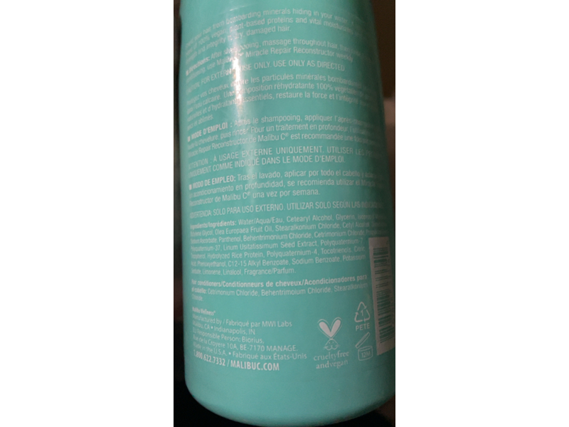 Malibu C Hard Water Wellness Conditioner, 33.8 fl oz/1 L