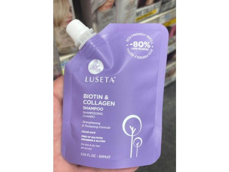 Luseta Biotin & Collagen Shampoo, 2.02 fl oz/60 mL