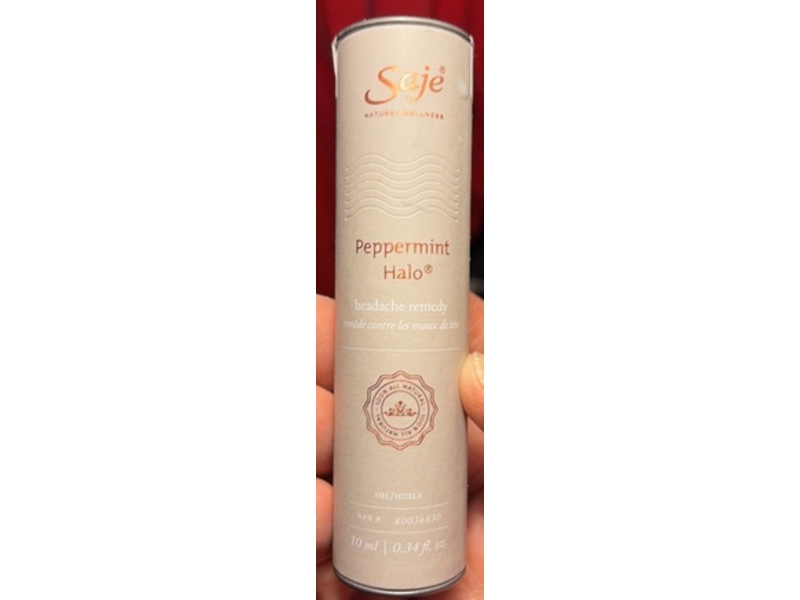 Saje Natural Wellness Headache Remedy Oil, Peppermint Halo, 0.34 fl oz/10 mL