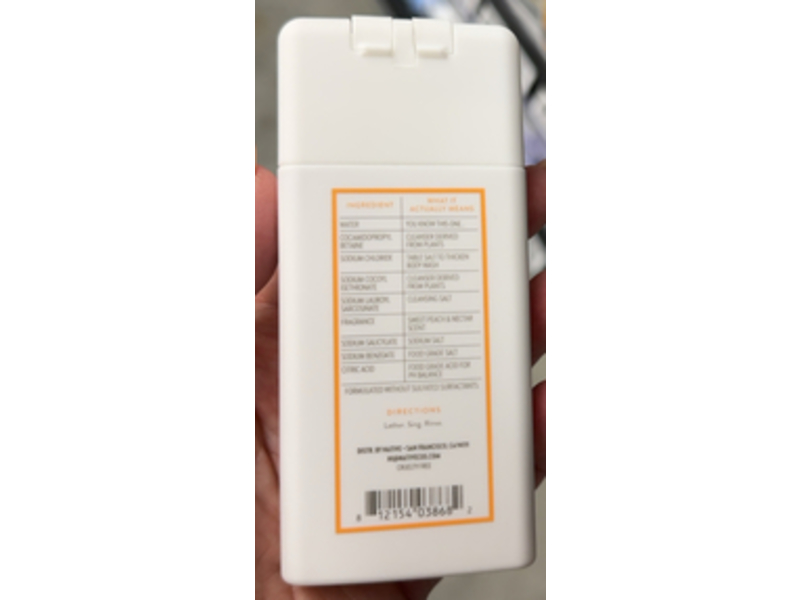 Native Body Wash, Sweet Peach & Nectar, 3 fl oz/88 mL, Pack Of 2