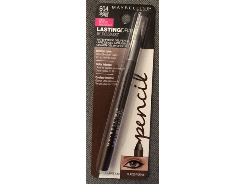 Maybelline New York Eyestudio Lasting Drama Waterproof Gel Pencil, 604 Glazed Toffee, 0.38 oz/1.1 g