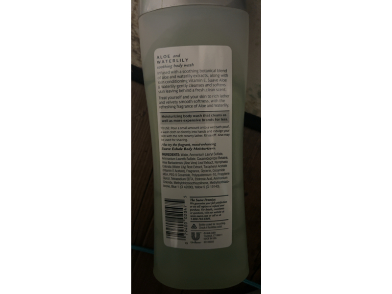 Suave Soothing Body Wash, Aloe & Waterlily, 12 fl oz/355 mL