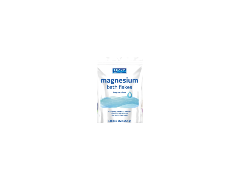Lucky Super Soft Magnesium Bath Flakes, 16 oz/454 g