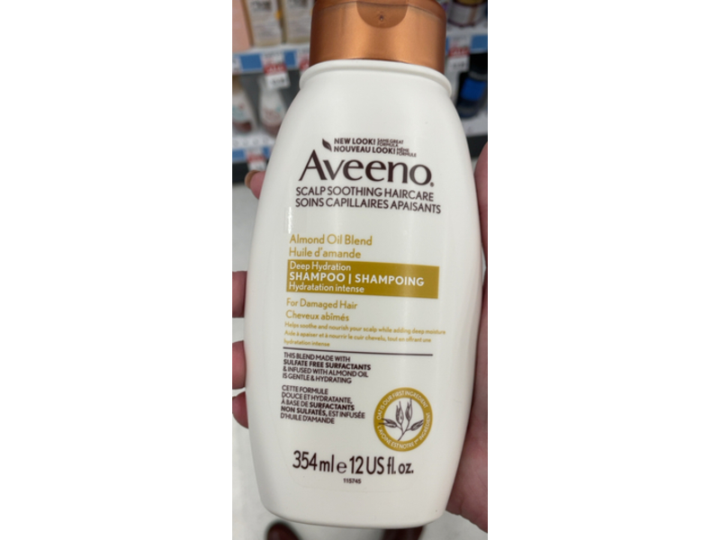Aveeno Deep Hydration Shampoo, Almond Oil, 12 fl oz/354 mL