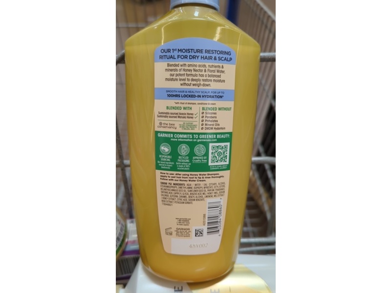 Garnier Whole Blends Honey Water Moisture Restoring Conditioner,26.6 fl oz/786 mL