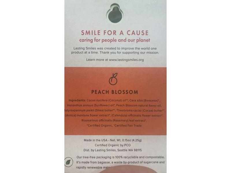 Lasting Smiles Organic Lip Balm, 4.25 g, Pack Of 4