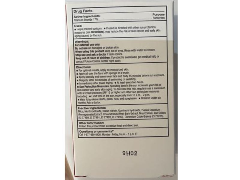 Jane Iredale Powder-Me Refillable Brush Dry Sunscreen, SPF 30, Nude, 0.18 oz/5 g