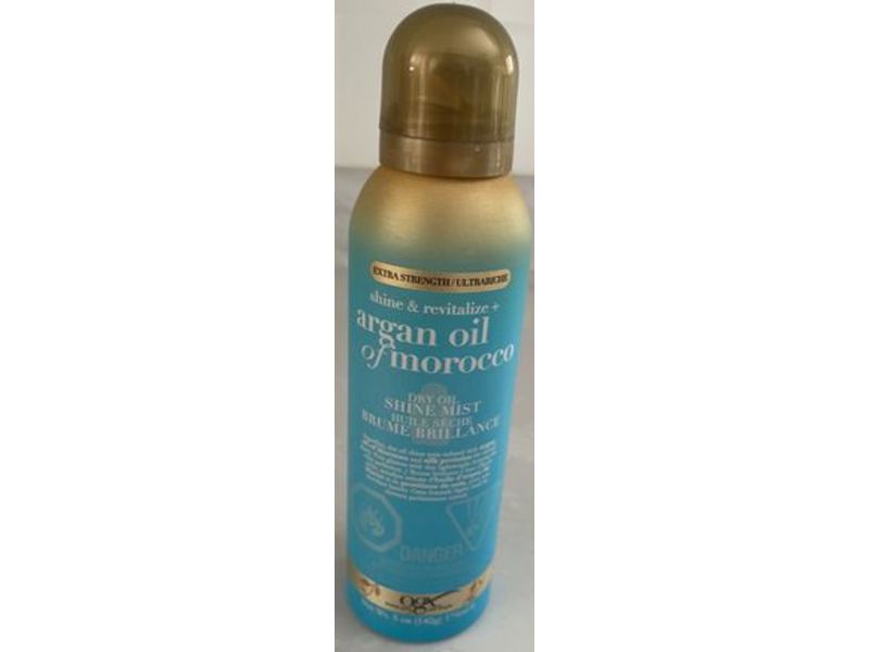 OGX Dry Oil Shine Mist, Argan Oil Of Morocco, Extra Strength, 5 oz/174 mL