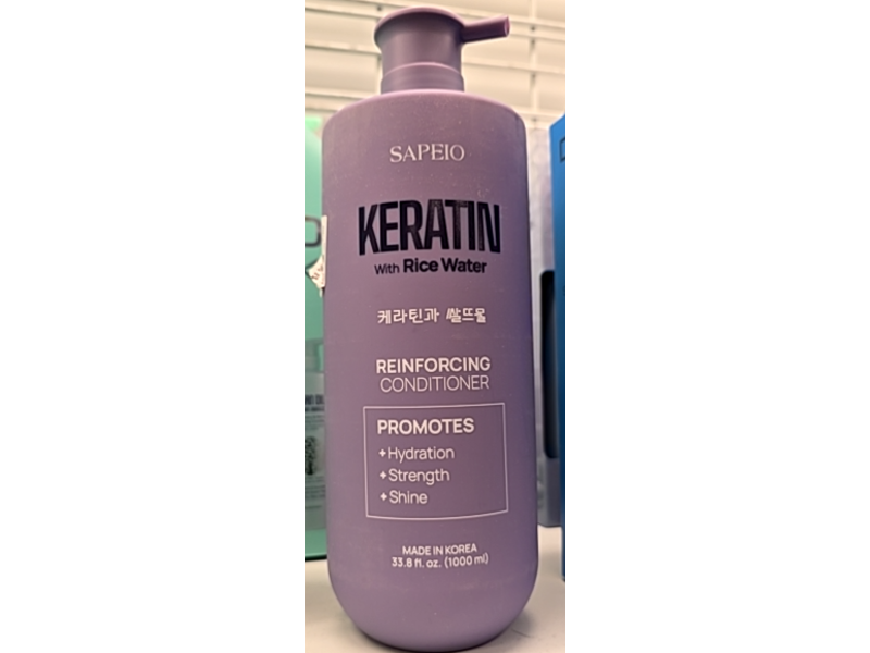 Sapeio Reinforcing Conditioner, Keratin + Rice Water, 33.8 fl oz/1000 mL