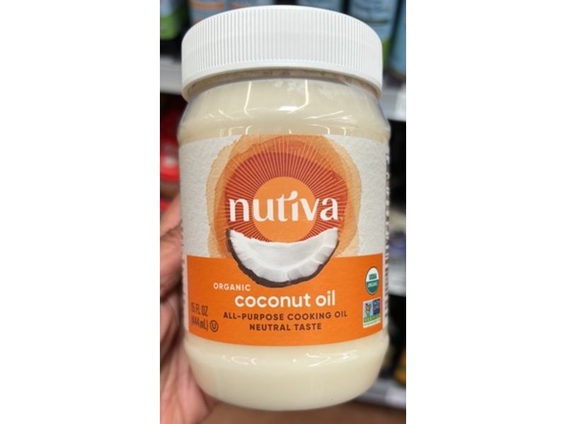 Nutiva Organic Coconut Oil, 15 fl oz/444 mL