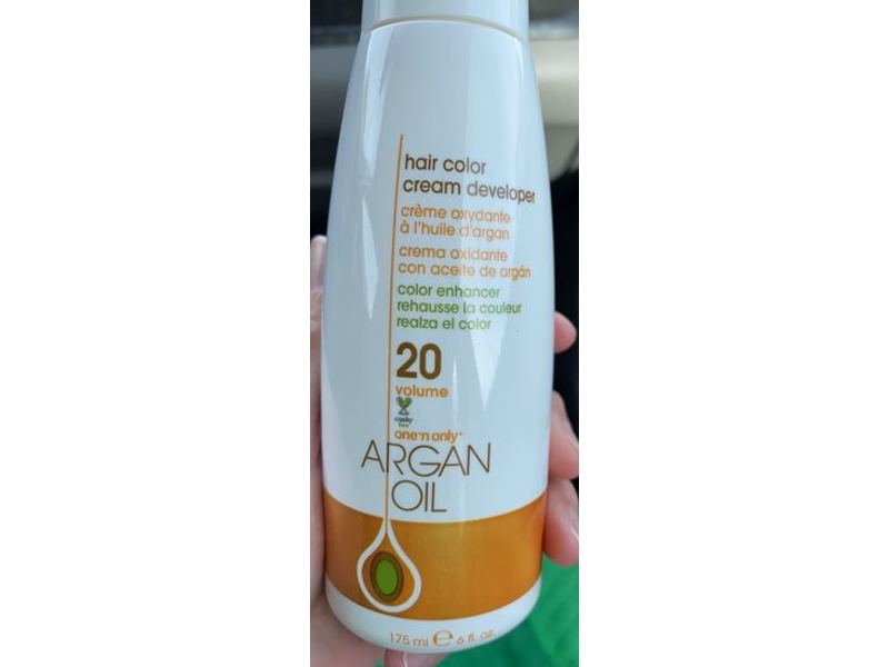One 'n Only Hair Color Cream Developer, 20 Volume, Argan Oil, 6 fl oz/175 mL