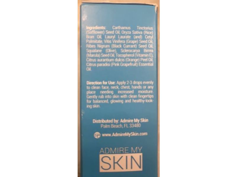 Admire My Skin Marula Glow Oil, 1 fl oz/30 mL