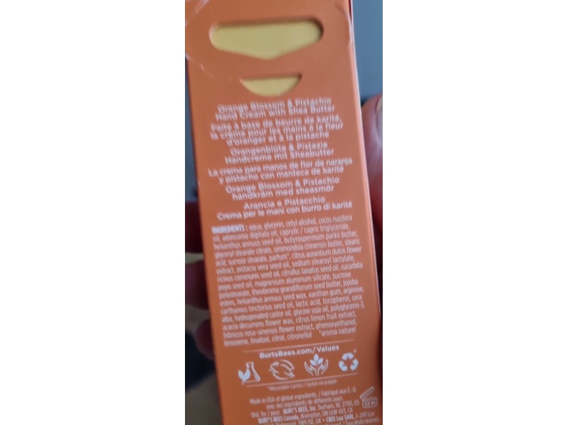 Burt's Bees Hand Cream, Orange Blossom & Pistachio, 1 oz/28.3 g