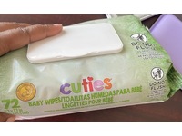 Cuties Baby Wipes, Unscented, 72 Count, Pack Of 12 - thumbnail 2