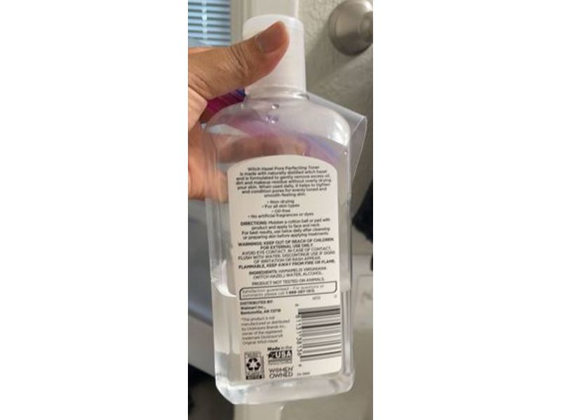 Equate Beauty Pore Perfecting Toner, Witch Hazel, 16 fl oz/473 mL