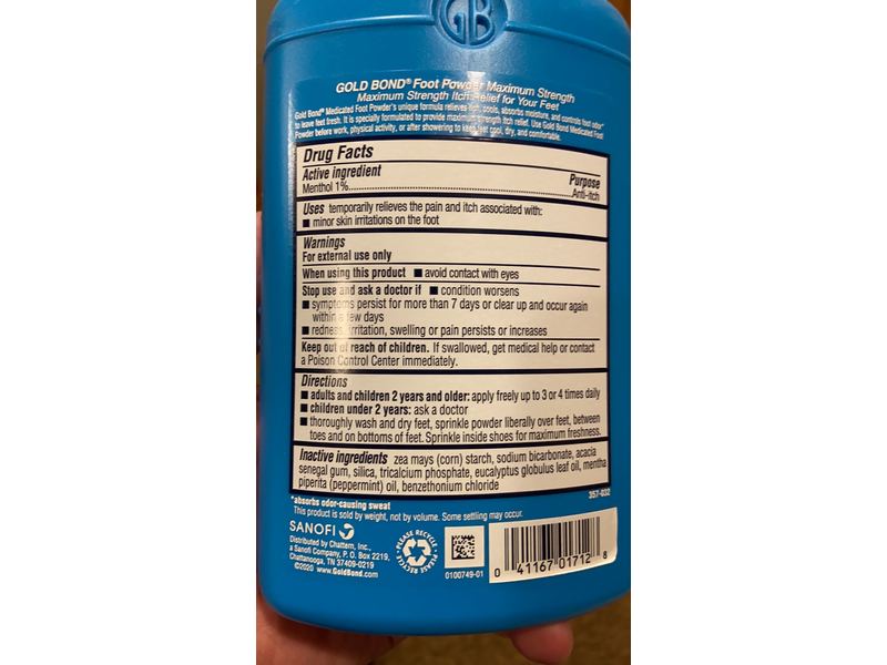 Gold Bond Foot Powder, Maximum Strength,10 oz/283 g