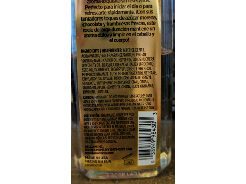 Luxe Perfumery Sugar Bliss Hair & Body Perfume Mist, 8 fl oz/236 mL