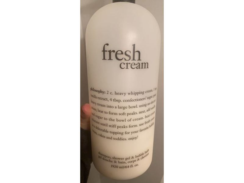Philosophy Fresh Cream Shampoo, Shower Gel & Bubble Bath, 64 fl oz/1920 mL