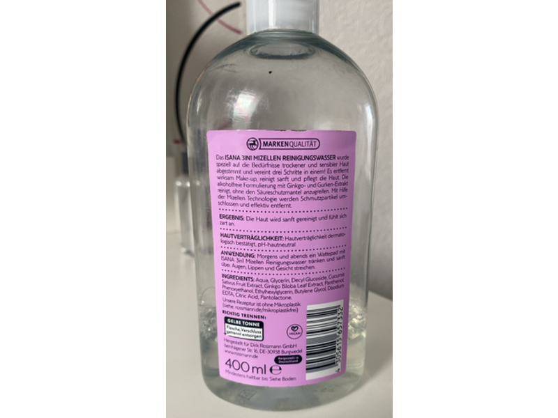 Isana 3 In 1 Micellar Cleansing Water, 400 mL