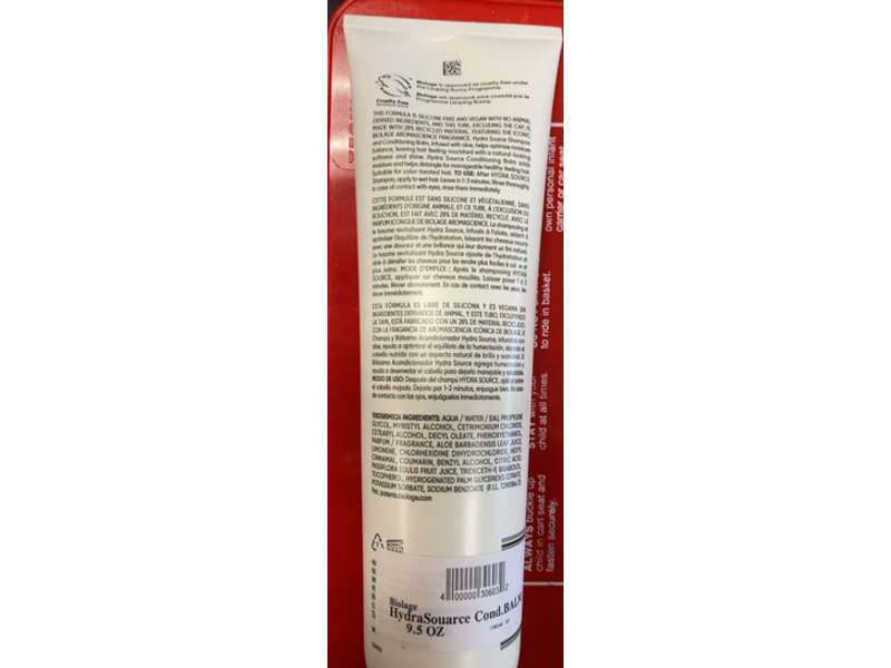 Biolage Hydra Source Conditioning Balm, Aloe, 9.5 fl oz/280 mL