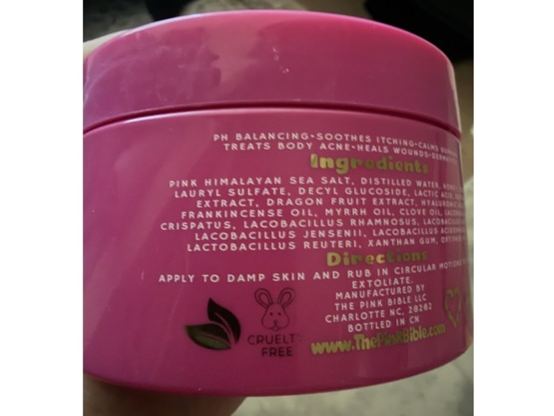 The Pink Bible Pink Honey Body Armor Body Scrub, 8.8 oz/250 g
