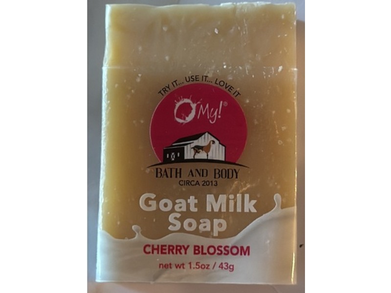 O My! Goat Milk Soap Bar, Cherry Blossom, 1.5 oz/43 g