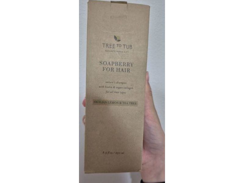 Tree to Tub Soapberry For Hair Natures Shampoo, Sicilian Lemon & Tea Tree Oil, 8.5 fl oz/250 mL