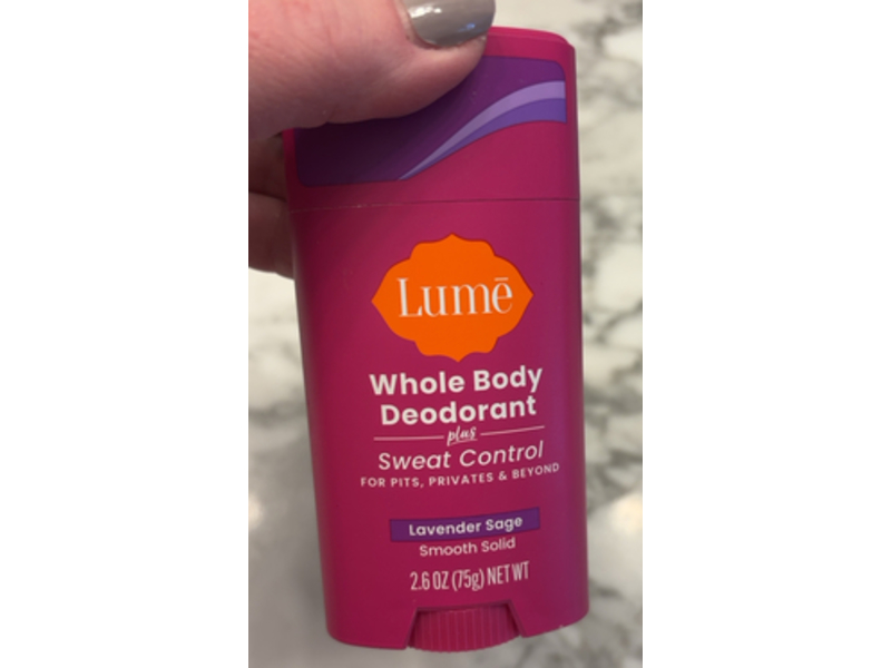 Lume Whole Body Deodorant, Lavender Sage, 2.6 oz/ 75 g, Pack Of 2