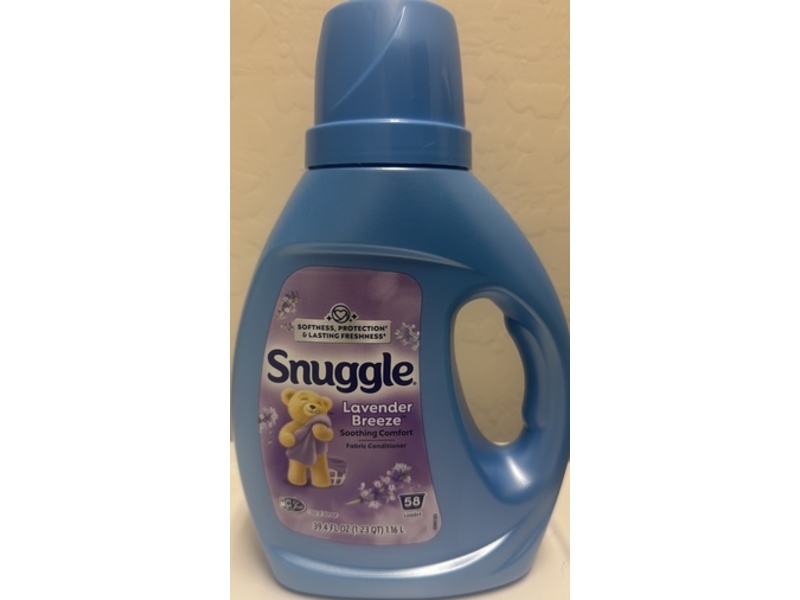 Snuggle Liquid Fabric Conditioner, Lavender Breeze, 58 Loads, 39.4 fl oz/1.16 L