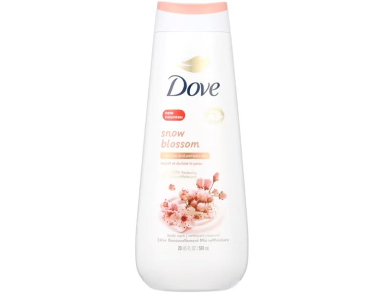 Dove Body Wash, Snow Blossom, 20 fl oz/591 mL