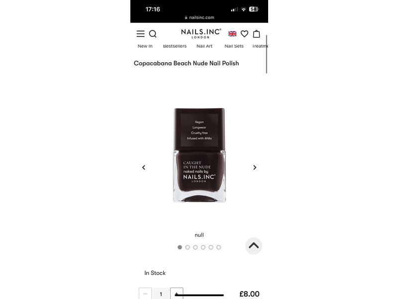 Nails.Inc Caught In The Nude Naked Nail Polish, Copacabana Beach, 14 mL