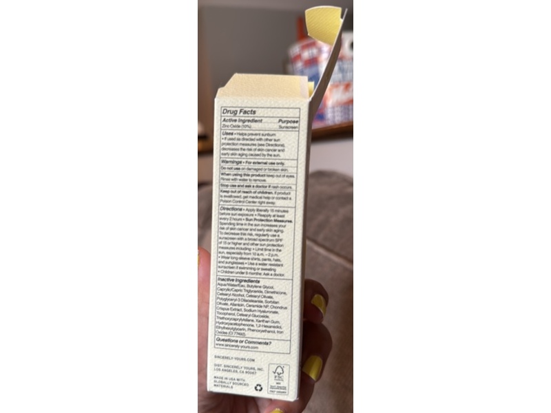 Sincerely Yours Sunny Side Up, Mineral Sunscreen, SPF 30 PA+++, 1.7 fl oz/50 mL