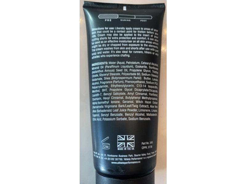 Muc-Off Athlete Performance Luxury Chamois Cream, Aloe Vera + Shea Butter & Sunflower Oils, 8.4 fl oz/250 mL, Pack Of 2